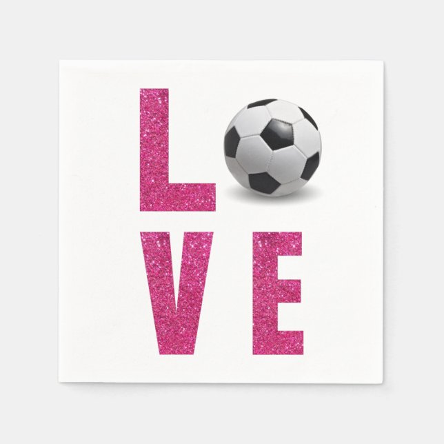 Guardanapo De Papel Love Soccer (Frente)