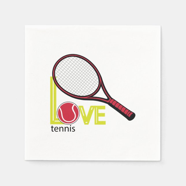 Guardanapo De Papel Love tennis (Frente)