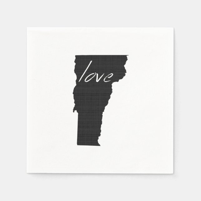 Guardanapo De Papel Love Vermont (Frente)