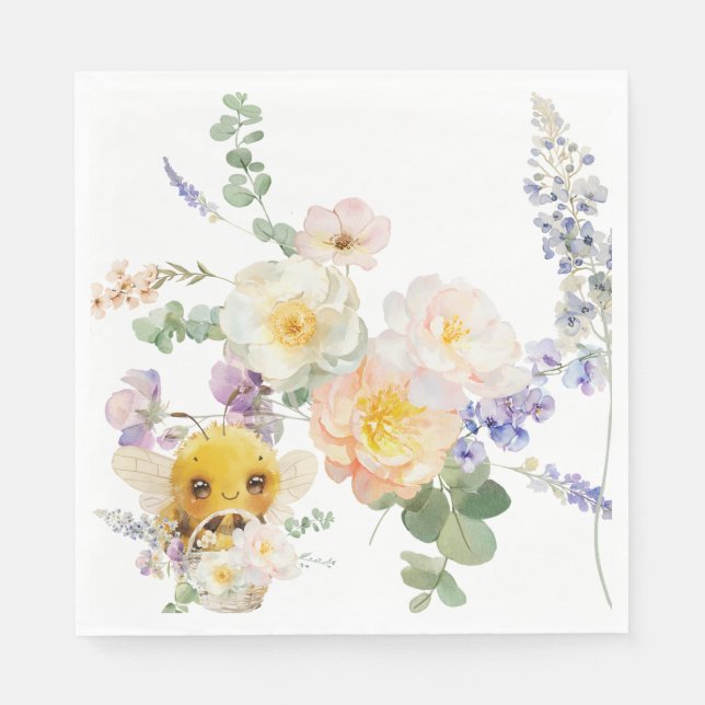 Guardanapo De Papel Lovely Bee Napkins (Frente)