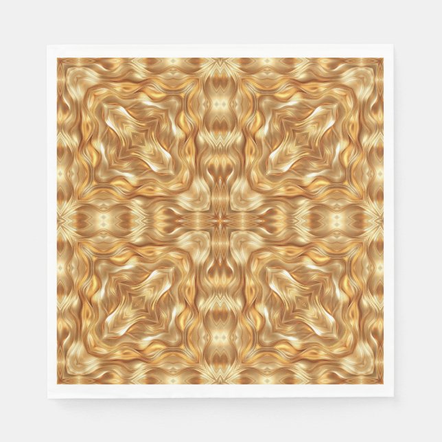 Guardanapo De Papel Lovely golden abstract pattern (Frente)