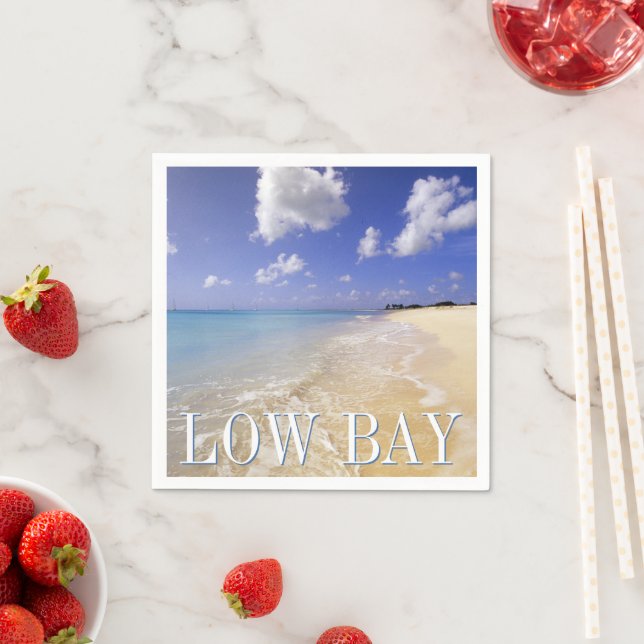 Guardanapo De Papel Low Bay Beach, Barbuda, Antígua (Insitu)