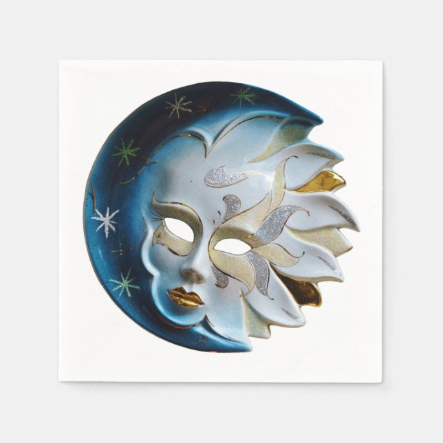 Guardanapo De Papel Lua Celestial e Máscara (Frente)