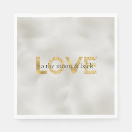 Guardanapo De Papel Lua de Amor Dourado e Volta