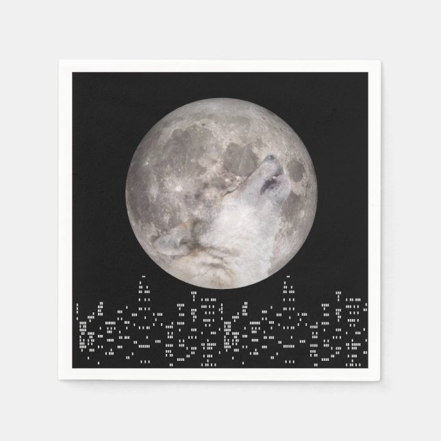 Guardanapo De Papel Lua do Super Lobo (Frente)