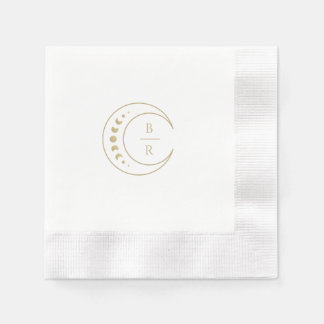 Guardanapo De Papel Lua Monograma Papel de Casamento Napkin