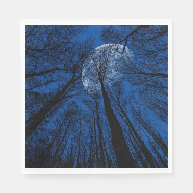 Guardanapo De Papel Lua no Céu Noturno (Frente)