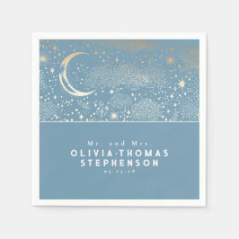 Guardanapo De Papel Lua Stars Night Sky Mística Romântica