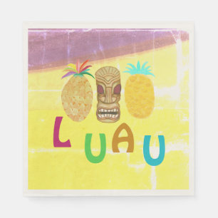 Guardanapo De Papel Luau Tiki de Abacaxi de Verão
