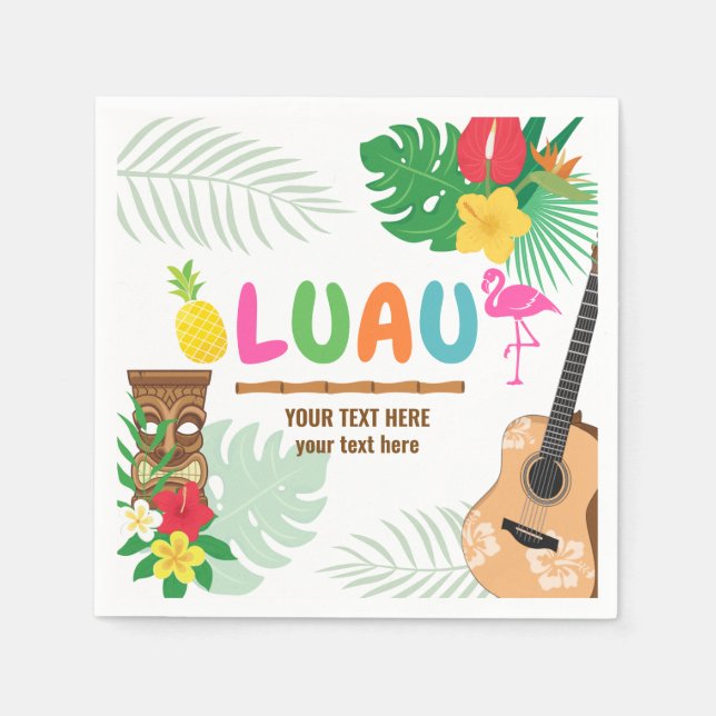Guardanapo De Papel Luau Tropical Napkins (Frente)