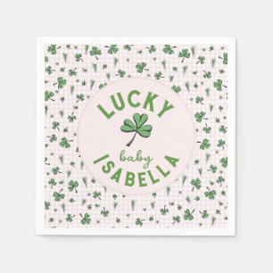 Guardanapo De Papel Lucky Baby Pink e Dia de São Patrício de roupas ve