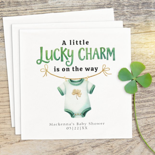 Guardanapo De Papel Lucky Charm Chá de fraldas Irlandês Napkins (Lucky Charm Baby Shower Napkins)