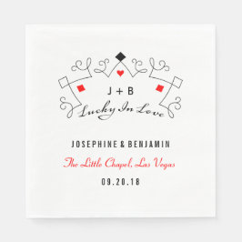 Guardanapo De Papel Lucky In Love Casamento De Las Vegas