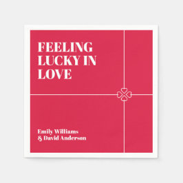 Guardanapo De Papel Lucky in Love Crimson Red Weding