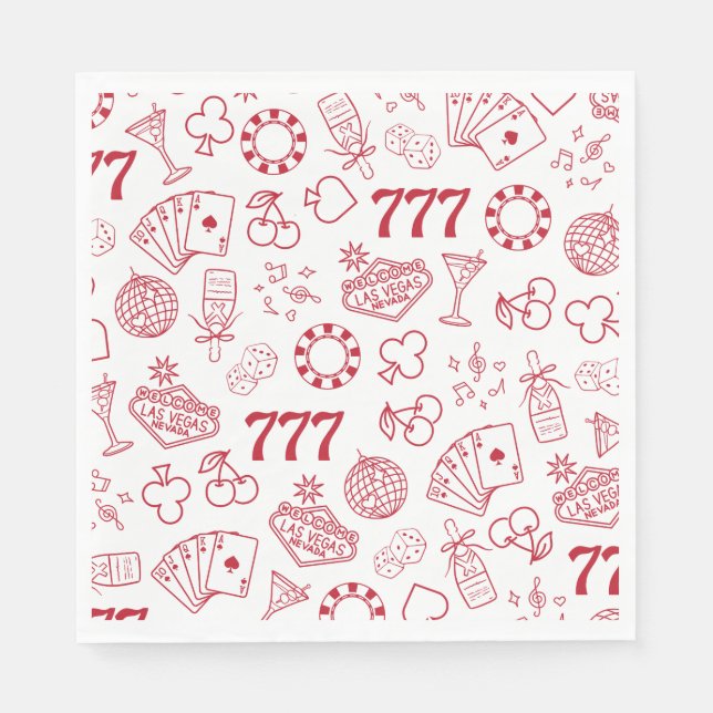 Guardanapo De Papel Lucky In Love Vegas Bachelorette (Frente)