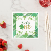 Lucky One Birthday Napkin