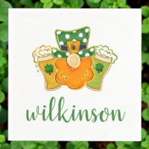 Lucky Shamrock Beers Leprechaun Rua nome de Patric