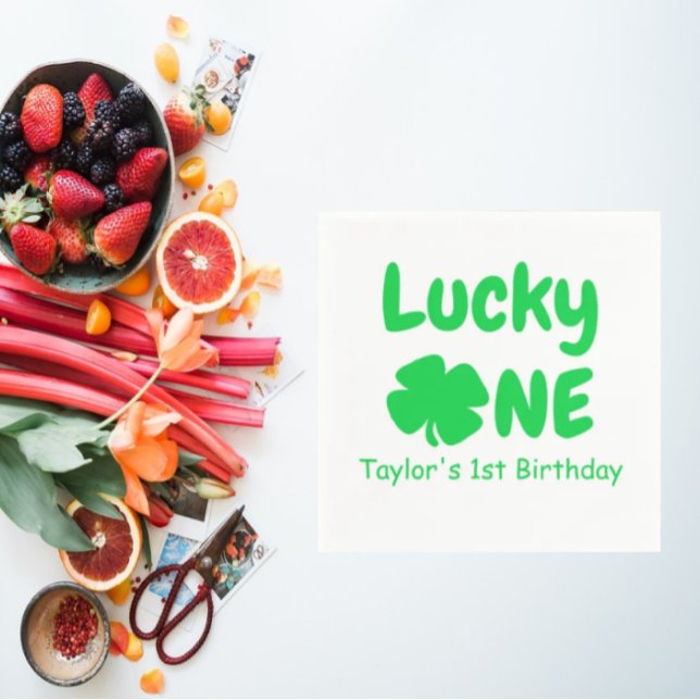 Guardanapo De Papel Lucky Um primeiro aniversario (Criador carregado)