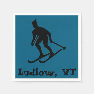 Guardanapo De Papel Ludlow, VT Ski (Esqui Verde Montanha Vermont)