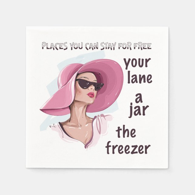 Guardanapo De Papel Lugares para ficar de graça (Frente)