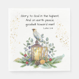 Guardanapo De Papel Luke 2:14 Glória a Deus no Natal mais alto