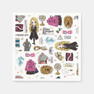 Guardanapo De Papel Luna Lovegood Mágica Aquarela