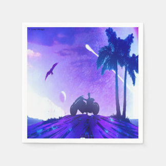 Guardanapo De Papel Lunar Mirage – Surreal Palestinian Digital Art Pap