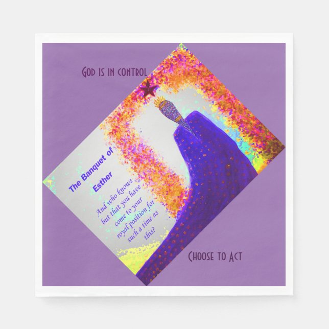 Guardanapo De Papel Luncheon Napkins - O Banquete de Esther (Frente)