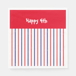 Guardanapo De Papel Luncheon "Red, White e Blue Gappy 4th"