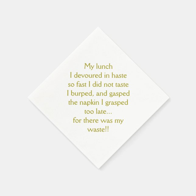 Guardanapo De Papel Lunchtime Limerick (Canto)
