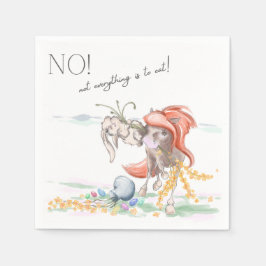 Guardanapo De Papel Lustige Oster-Servietten mit Pony und Hase