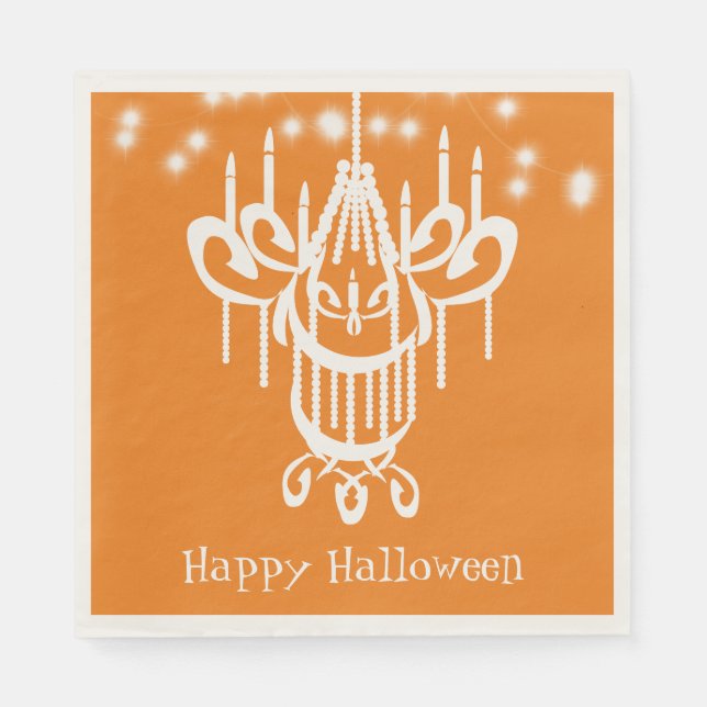Guardanapo De Papel Lustre Americano de Halloween Laranja (Frente)