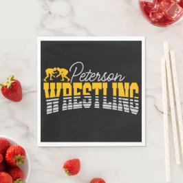 Guardanapo De Papel Lutador da Equipe da Luta da Escola de NOME Person