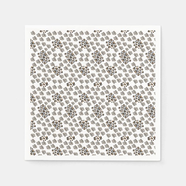 Guardanapo De Papel Luxe modern animalprint be brave girl (Frente)