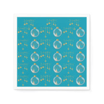 Luxo Azul Teal e Dourado Natalino