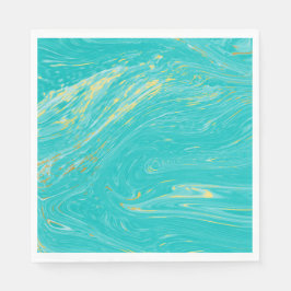 Guardanapo De Papel Luxo elegante Marble Dourado design Azul