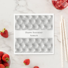 Guardanapo De Papel Luxo Glam Cinza Suave Falso Veludo