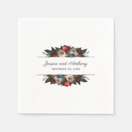 Guardanapo De Papel Luxuoso Tom Floral para Casamento ou Noivado