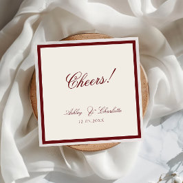 Guardanapo De Papel Luxury Red Old Money Wedding Napkins