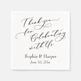 Guardanapo De Papel Luxury Script Obrigado por Celebrar conosco