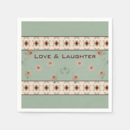 Guardanapo De Papel Luz Floral bonito Verde