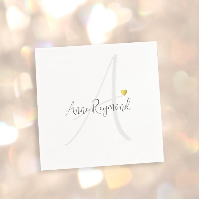 Guardanapo De Papel Luz limpa monograma (Criador carregado)