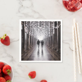 Guardanapo De Papel Luz, sombras e simetria - sepia