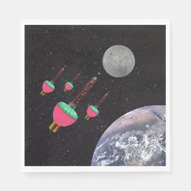 Guardanapo De Papel Luzes de bolhas no espaço (Frente)