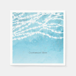 Guardanapo De Papel Luzes de Corda Celestiais Azuis Festa de Casamento