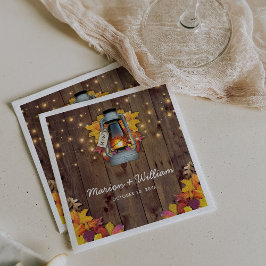 Guardanapo De Papel Luzes de Cordão de Outono Rústico para Casamento d