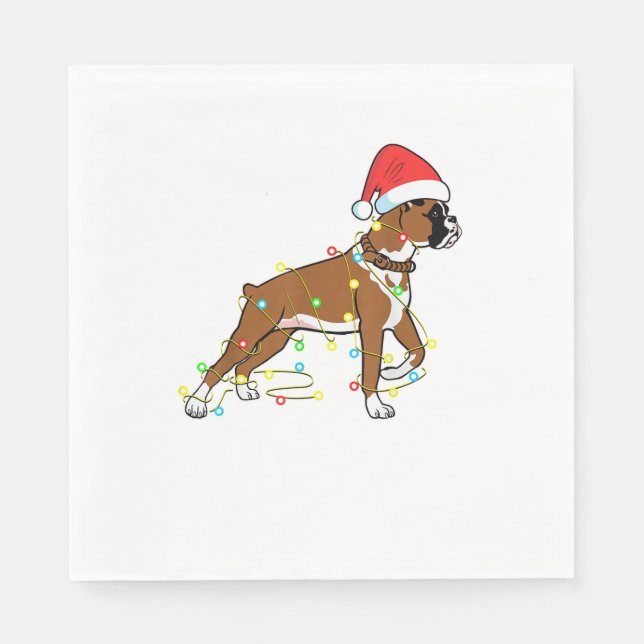 Guardanapo De Papel Luzes de Natal Cachorro Cachorro Cachorro Cachorro (Frente)