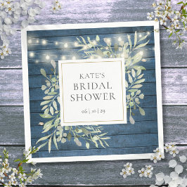 Guardanapo De Papel Luzes de Natal de Madeira Rústica