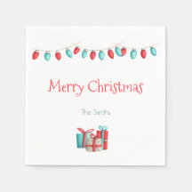 Luzes de Natal e presentes personalizados