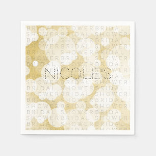 Guardanapo De Papel Luzes Douradas Glamour Dourado Moderno QUALQUER EV